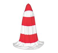 PUYhgb Indonesian Flag Print Unisex Hooded Cape, Thoughtful Present For Halloween/Cosplay Lovers/Theme Parties