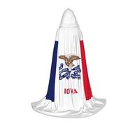 PUYhgb Iowa State Flag Print Unisex Hooded Cape, Thoughtful Present For Halloween/Cosplay Lovers/Theme Parties
