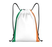 PUYhgb Irish Flag Print Foldable Drawstring Backpack, Gym Bag For Workout,Travel, Yoga & Daily Use