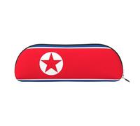 PUYhgb Korean Flag Print Semicircle Pouch, Zipper Storage Bag, Portable Pencil Cosmetic Organizer for Work