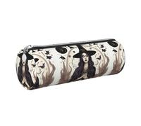 PUYhgb Magic Witch Witchcraft Bohemian Drawing Print Cylindrical Pen Pouch,Smooth Zipper Stationery Bag,Portable Storage Case