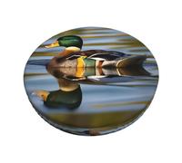 PUYhgb Mallard Duck Print Round Bar Chair Cushion Cover, Home Decorative Seat Cover For Home Kitchen Dining