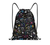 PUYhgb Math Formula Print Foldable Drawstring Backpack, Gym Bag For Workout,Travel, Yoga & Daily Use
