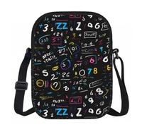 PUYhgb Math Formula Print Zipper Crossbody Purse,Shoulder Bag,Casual Sling Bag With Adjustable Strap For Daily Use