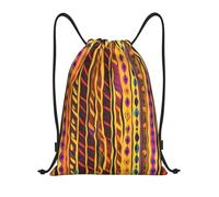PUYhgb Mexican Folk Art Boho Print Foldable Drawstring Backpack, Gym Bag For Workout,Travel, Yoga & Daily Use
