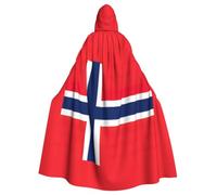 PUYhgb Norwegian Flag Print Halloween Cloak, Carnival Cape For Theme Parties, Haunted Houses And Cosplay