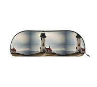 PUYhgb Old Lighthouse-Standard-Scale-2_00x Print Semicircle Pouch, Zipper Storage Bag, Portable Pencil Cosmetic Organizer for Work