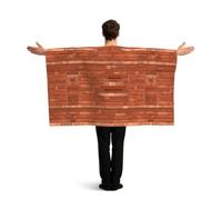 PUYhgb Red Brick Wall Texture Print Wearable Flag Cape, Free Movement Flag Costume For Match Viewing & Street Party