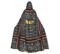 PUYhgb School Math Print Halloween Cloak, Carnival Cape For Theme Parties, Haunted Houses And Cosplay