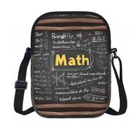 PUYhgb School Math Print Zipper Crossbody Purse,Shoulder Bag,Casual Sling Bag With Adjustable Strap For Daily Use
