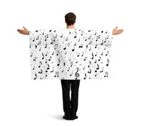 PUYhgb Sign Language Alphabet Print Wearable Flag Cape, Free Movement Flag Costume For Match Viewing & Street Party