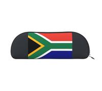 PUYhgb South African Flag Print Semicircle Pouch, Zipper Storage Bag, Portable Pencil Cosmetic Organizer for Work