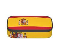 PUYhgb Spanish Flag Print Multi Functional Large Capacity Pencil Case for Easy Stationery Storage