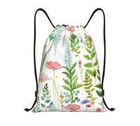 PUYhgb Springtime Herb Garden Print Foldable Drawstring Backpack, Gym Bag For Workout,Travel, Yoga & Daily Use