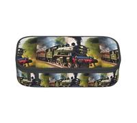 PUYhgb Steam Little Train Print Multi Functional Large Capacity Pencil Case for Easy Stationery Storage
