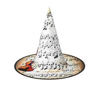 PUYhgb Violin Sheet Music Print Halloween Hat, Lightweight For Halloween Party/Carnival, One Size Fits Most