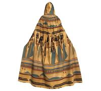 PUYhgb Women In Ancient Egypt Print Halloween Cloak, Carnival Cape For Theme Parties, Haunted Houses And Cosplay