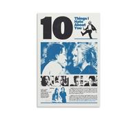 PUYT 10 Things I Hate About You Vintage Movie Poster for Room Aesthetic Canvas Poster Wall Art Decor Living Room Bedroom Decoration Posters 16x24inch(40x60cm) Unframe-style