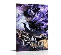 PUYT Solo Leveling Posters Manga Personality Anime Canvas Poster Wall Art Decor Living Room Bedroom Decoration Posters 08x12inch(20x30cm) Frame-style