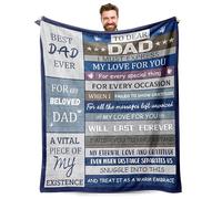 PUYTG Dad Birthday Gifts from Daughter Son 50 x60 Inch Thoughtful Soft Throw Blanket, for Bed Sofa Napping Father's Day Christmas Thanksgiving Valentines Gifts for Dad Stepdad (dad stripe)
