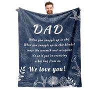 PUYTG Dad Birthday Gifts from Daughter Son 50 x60 Inch Thoughtful Soft Throw Blanket, for Bed Sofa Napping Father's Day Christmas Thanksgiving Anniversary Valentines Gifts for Dad Stepdad