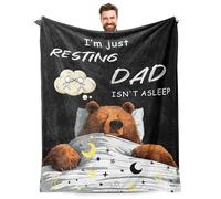 PUYTG Funny Birthday Gifts for Dad from Daughter Son 50 x60 Inch Throw Blanket, for Bed Sofa Napping Father's Day Christmas Thanksgiving Anniversary Valentines Gifts for Dad Stepdad