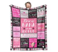 PUYTG Grandma Gifts from Grandchildren Bright Colors Warm Blanket 60X50 Inches, for Bed Sofa Napping Christmas Birthday Thanksgiving Valentine's Day Great Gift for Grandma