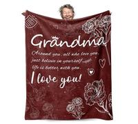 PUYTG Grandma Gifts from Grandchildren, Perfect Grandma Gifts for Bed Sofa Napping Mothers Day Christmas Thanksgiving Throw Blanket from Granddaughter Grandson 50"x 60"