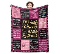 PUYTG Retirement Gift for Woman, Best Retired Gifts for Women, Retired decorations Happy Retirement for Mum Teacher Nurse Coworker, Funny Retire Idea, Retirement Blankets 50x60 Inches