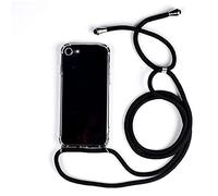 PuYu Zhe Crossbody Case Compatible for Samsung Galaxy S20 PLUS(6.7)(4G/5G),Necklace Phone Cover,Clear Transparent TPU Silicone Shell with Adjustable Neck Cord Lanyard Strap-Black