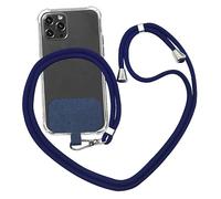 puyu zhe Universal Detachable Mobile Phones Crossbody Neck Cord Strap With Keychain And Patch,Adjustable Lanyard Compatible For Most Smartphones(Dark Blue)