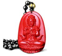 PUYUNA 1pcs Buddha Guardian Gods Necklace, Amitabha Statue Talisman, Women/Men Transshipment Gift, Lucky Amulet(#1)
