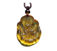 PUYUNA 1Pcs Buddha Pendant Medicine/Amitābha/Tathagata/Thousand Handed Avalokitesvara/Bodhisattva Statue Necklace Amulet Blessed Glass(#3)