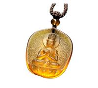 PUYUNA 1Pcs Buddha Pendant Medicine/Amitābha/Tathagata/Thousand Handed Avalokitesvara/Bodhisattva Statue Necklace Amulet Blessed Glass (Color : #1)(#2)
