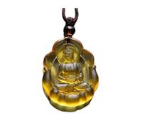 PUYUNA 1Pcs Buddha Pendant Medicine/Amitābha/Tathagata/Thousand Handed Avalokitesvara/Bodhisattva Statue Necklace Amulet Blessed Glass(#1)