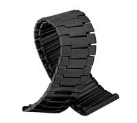PUYUNA 22mm Metal Elastic Expansion Watch Band Retractable Stainless Steel Strap Stretch Watch Band Accessories Bracelet(Black,22MM_S ABOUT 140MM)(Black,22MM-S ABOUT 140MM)