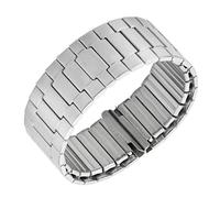 PUYUNA Elastic Metal Stainless Steel Watch Strap Wristband Men Women Universal Watch Band Accessories(Silver,22MM-M(150MM))