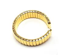 PUYUNA Metal Elastic Strap 16 18 20mm Expansion Watch Band Men Women Universal Replacement(Gold,12mm)
