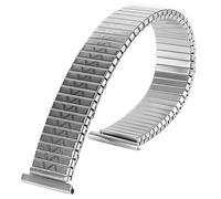 PUYUNA Metal Elastic Watch Band 16mm 18mm 20mm Universal Replacement Strap Expansion Bracelet Replacement Strap(Silver,16mm)
