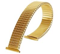 PUYUNA Metal Elastic Watch Band 16mm 18mm 20mm Universal Replacement Strap Expansion Bracelet Replacement Strap(Gold,18mm)