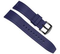 PUYUNA Silicone Men's Fashion Sports Watch Strap 20mm 22mm Universal Bracelet Replacement Watchband Accessories(Blue Black K2,24mm)