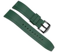 PUYUNA Silicone Men's Fashion Sports Watch Strap 20mm 22mm Universal Bracelet Replacement Watchband Accessories(Green Black K2,20mm)