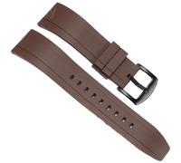 PUYUNA Silicone Men's Fashion Sports Watch Strap 20mm 22mm Universal Bracelet Replacement Watchband Accessories(Coffee Black K2,22mm)