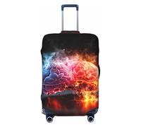 puywfdv Left and Right Brain Advantage Print Elastic Luggage Protection Cover, Fully Printed, Bright Colors, Zipper Design