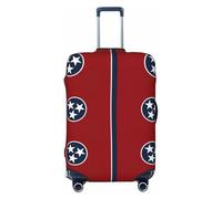 puywfdv Tennessee State Flag Print Elastic Luggage Protection Cover, Fully Printed, Bright Colors, Zipper Design