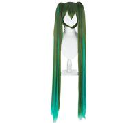 PUYYDS Anime Senbonzakura Miku Cosplay Costume Wafuku Uniform Dark Green Gradient Wig Halloween Top Skirt Hat Set