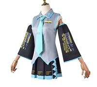 PUYYDS Anime Vocaloid Miku Cosplay Costume For women and man Japan Midi Dress Beginner Future Blue Costumes Carnival Party Masquerade