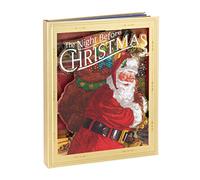 PUZAME The Night Before Christmas Pop-Up Book With LED Lights and Sound, Audio Stereo On Eve, Decoration, 3D Pop Up Musical Lighted Xmas Gifts for Kids, 32x22x3 cm