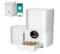 Puzau 2-in-1 Upgrade Automatic Cat Feeder, WiFi Connected, 5L Food Bin, 3L Water Dispenser, Smart App Control, Cat & Dog Breed Recommended