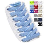 Puzeam 2 Pairs Elastic Shoe Laces for Trainers, 8mm Shoelace | Elastic no tie shoelaces, slip on & saving time; 120cm replacement laces for kids, adults, 21 colours for sneaker shoes